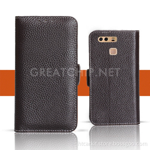Credit Card Holder Flip Wallet PU Leather Case Cover For huawei honor V8